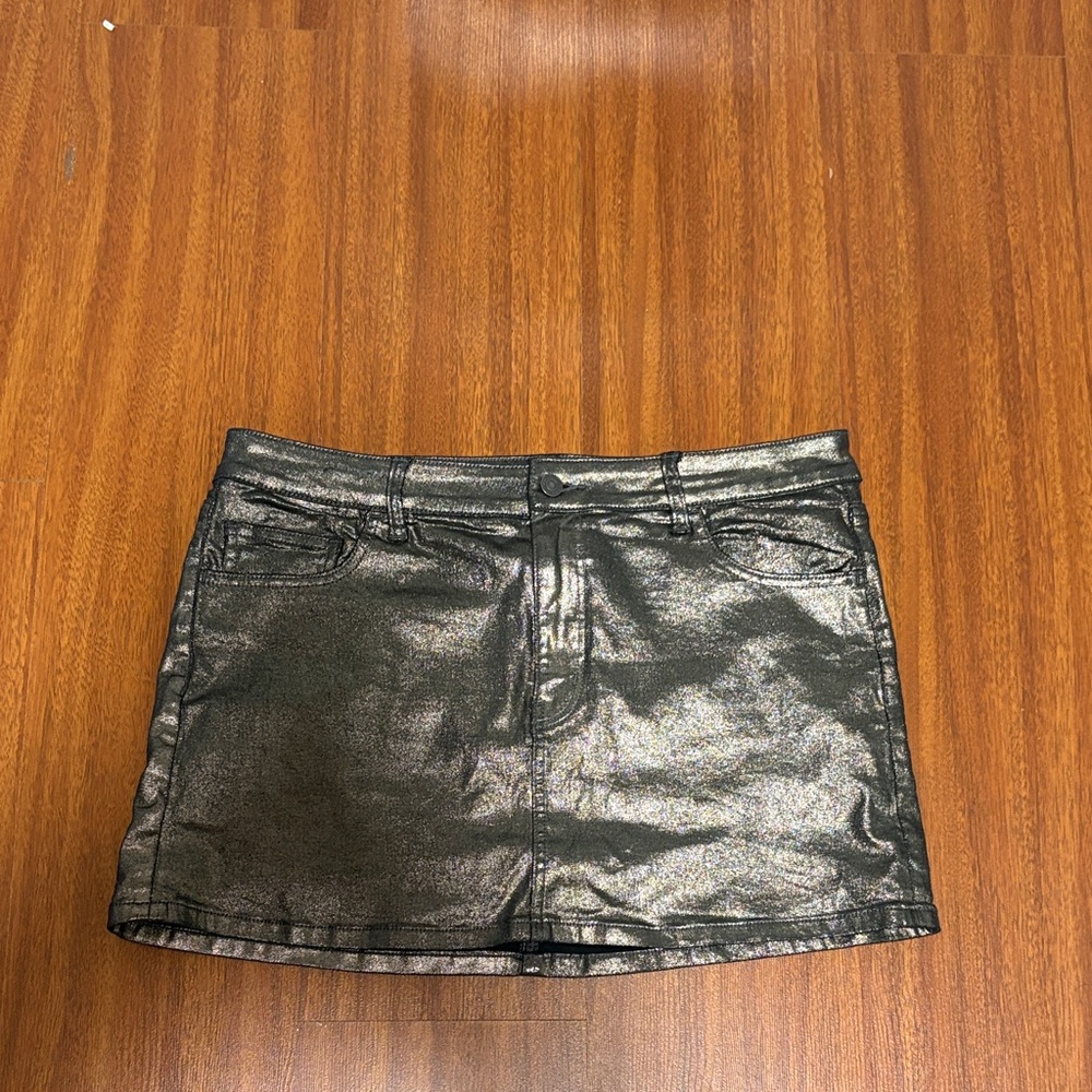 American Eagle Outfitters Shimmery Black Mini Skirt